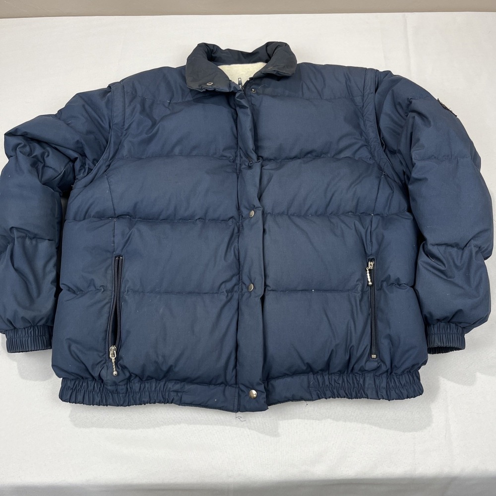 VTG  Mens Size 42 M Down Puffer Jacket‎ With Detachable Sleeves EUC